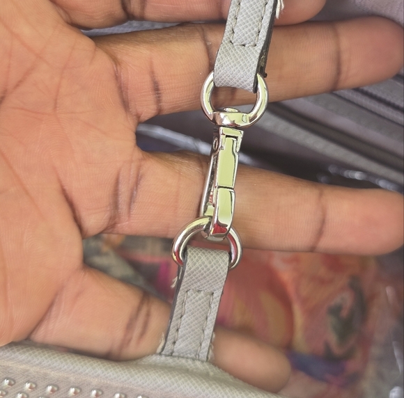 $298 Michael Kors Signature Jetset Center Tote HandBag Women Leather Gray Rare - Picture 12 of 16